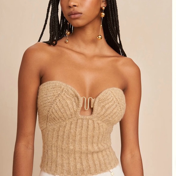 cult gaia Tops - CULT GAIA knit Ellison tube top. In Champaign.